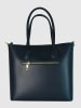 Victor & Hugo Paris Leder-Henkeltasche "Myra" in Schwarz - (B)34 x (H)28 x (T)12 cm