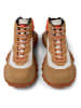 Camper Leren boots lichtbruin/crème