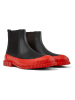 Camper Leren chelseaboots zwart/rood