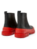 Camper Leren chelseaboots zwart/rood