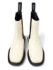 Camper Leder-Chelsea-Boots in Creme/ Schwarz