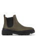 Camper Leder-Chelsea-Boots in Khaki/ Schwarz