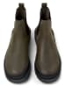 Camper Leder-Chelsea-Boots in Khaki/ Schwarz