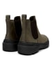 Camper Leder-Chelsea-Boots in Khaki/ Schwarz