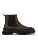 Camper Leren chelseaboots kaki/zwart