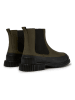 Camper Leren chelseaboots kaki/zwart