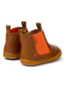 Camper Leren boots lichtbruin/oranje