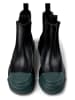 Camper Leren chelseaboots zwart/groen