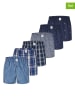 MG-1 6er-Set: Boxershorts in Dunkelblau/ Blau