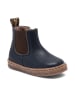 bisgaard Leder-Lauflernschuhe "Phillip" in Dunkelblau/ Braun