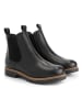 TRAVELIN' Leren chelseaboots zwart