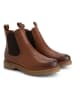 TRAVELIN' Leren chelseaboots lichtbruin