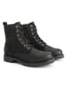 TRAVELIN' Leren boots zwart