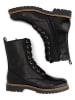 TRAVELIN' Leren boots zwart