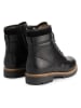 TRAVELIN' Leren boots zwart