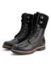 TRAVELIN' Leren boots zwart