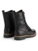 TRAVELIN' Leren boots zwart