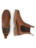 TRAVELIN' Leder-Chelsea-Boots in Hellbraun