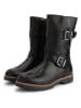 TRAVELIN' Leder-Boots in Schwarz