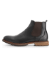 TRAVELIN' Leren chelseaboots zwart