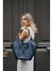 maison héritage PARIS Leder-Shopper "Cedro" in Schwarz - (B)52 x (H)36 x (T)21 cm