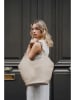 maison héritage PARIS Leren shopper "Cedro" beige - (B)52 x (H)36 x (D)21 cm