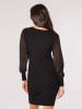 Apricot Kleid in Schwarz
