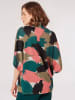 Apricot Longsleeve in Petrol/ Hellbraun/ Pink