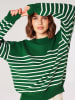 Apricot Pullover in Grün/ Weiß