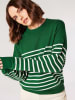 Apricot Pullover in Grün/ Weiß