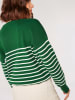 Apricot Pullover in Grün/ Weiß