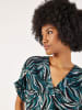 Apricot Blouse petrol/zwart/wit