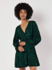 Apricot Kleid in Grün/ Schwarz