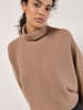 Apricot Rollkragenpullover in Hellbraun