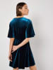 Apricot Fluwelen jurk  blauw