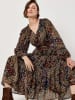 Apricot Kleid in Schwarz/ Beige/ Dunkelblau
