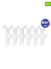 Wenko 6-delige set: handdoekhaken transparant - (H)10,5 cm