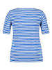 SAMOON Shirt in Blau/ Weiß