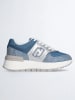 Liu Jo Leder-Sneakers in Blau/ Silber