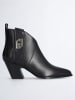Liu Jo Leder-Ankle-Boots in Schwarz