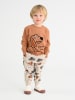 COOL CLUB 2-delige set: sweatbroeken beige/rood