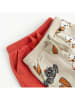 COOL CLUB 2-delige set: sweatbroeken beige/rood