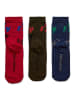 LEGO 3-delige set: sokken bruin/rood/donkerblauw