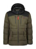 Geographical Norway Doorgestikte jas "Cachot" kaki/zwart