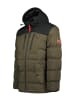 Geographical Norway Doorgestikte jas "Cachot" kaki/zwart