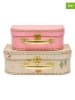 OYOY mini 2er-Set: Aufbewahrungskoffer in Rosa/ Beige