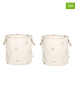 OYOY mini 2-delige set: opbergmanden "Moira" crème - (H)32 x  Ø 32 cm