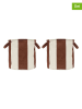OYOY living design 2-delige set: opbergmanden "Kara" bruin - (H)32 x  Ø 32 cm