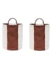 OYOY living design Kosze (2 szt.) "Kara" w kolorze brązowym - wys. 22 x Ø 18 cm