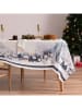 Mint Rugs Obrus "Christmas Owen" w kolorze biało-niebieskim